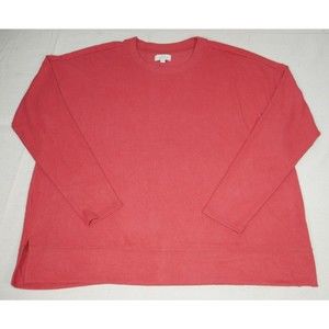 Lucky Brand Sweater Size XL Red Crew Neck Pullover Soft